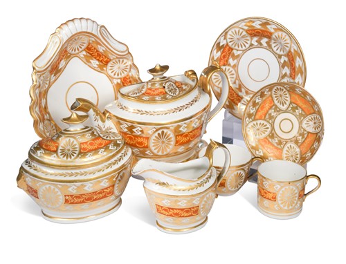Lot 440 - A composed Spode and Coalport tea and coffee service, circa 1805