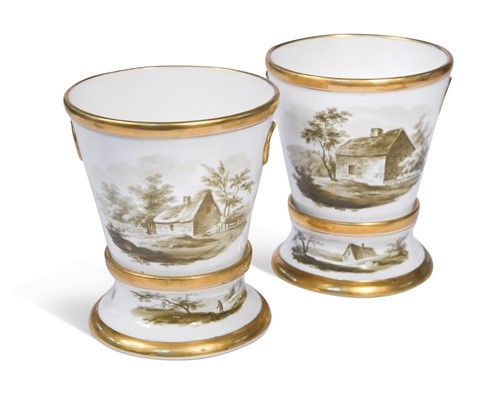 Lot 443 - A pair of Spode jardinieres and stands, circa 1805
