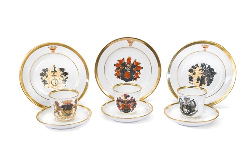 Lot 639 - A Gotha armorial part service, circa 1865