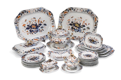 Lot 434 - A Spode New Stone dinner service, circa 1810
