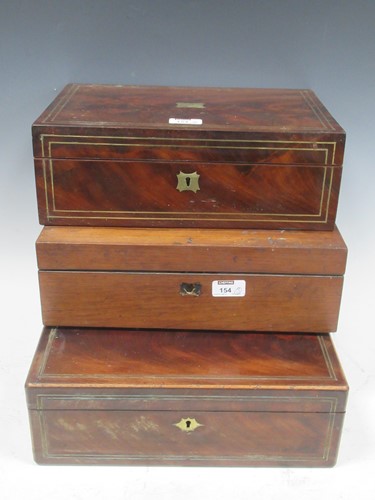 Lot 154 - A 19th century mahogany and brass bound...