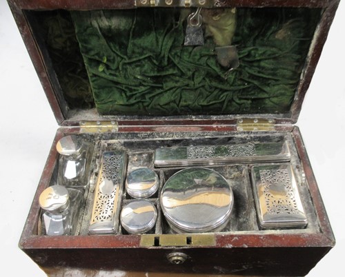Lot 339 - A 19th century mahogany and brass bound vanity...