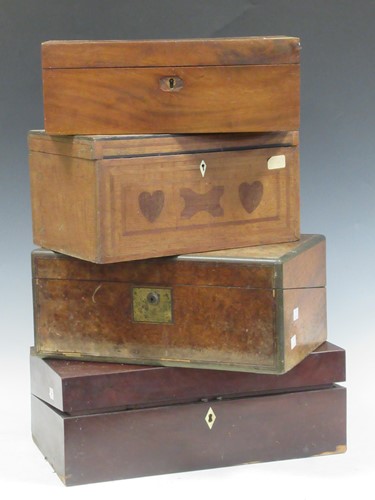 Lot 57 - Four 19th century boxes