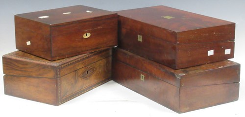 Lot 65 - Four 19th century boxes