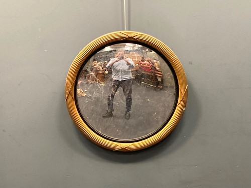 Lot 819 - A Regency style gilt convex wall mirror, the...