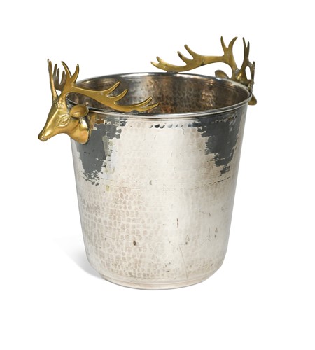 Lot 830 - An unusual mid-century silver plated champagne cooler