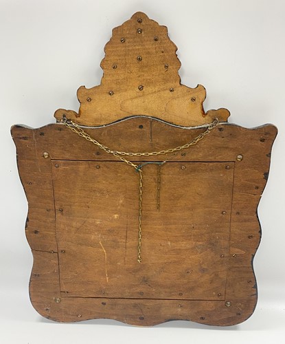 Lot 803 - A continental folk or 'tramp-art' picture frame, circa 1900