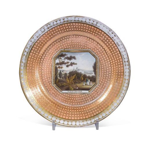 Lot 407 - A Chamberlain Worcester dessert plate, circa 1810