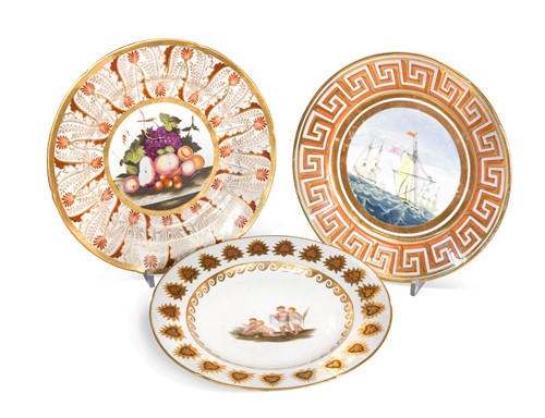 Lot 452 - Three Coalport plates, circa 1805 - 1810