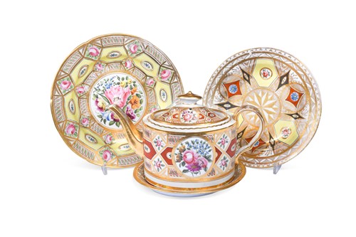 Lot 448 - A collection of Coalport porcelain, painted in the studio of Thomas Baxter with the 'Church Gresley' pattern