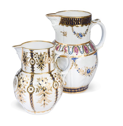Lot 423 - A Caughley cabbage leaf moulded jug, circa 1780