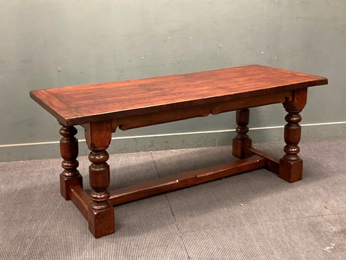 Lot 753 - A 17th century style oak refectory table with...