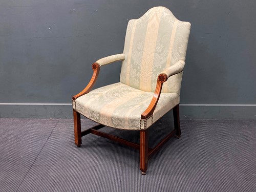 Lot 752 - A George III style inlaid mahogany...
