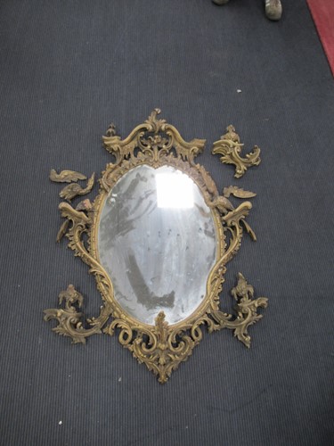 Lot 904 - A 19th century, giltwood oval wall mirror, the...