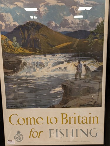 Lot 710 - Norman Wilkinson Come to Britain For Fishing...