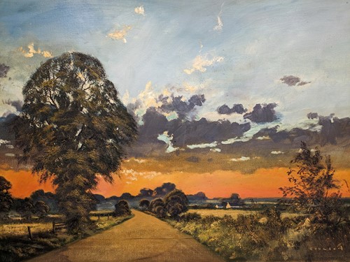 Lot 464 - Gerald Coulson (1926-) Fenland Landscape...