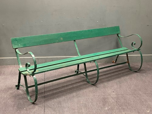 Lot 931 - A late Victorian green painted wrought iron...