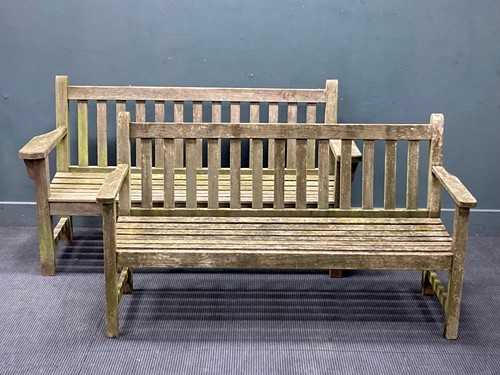 Lot 932 - A near pair of Barlow Tyrie teak garden...