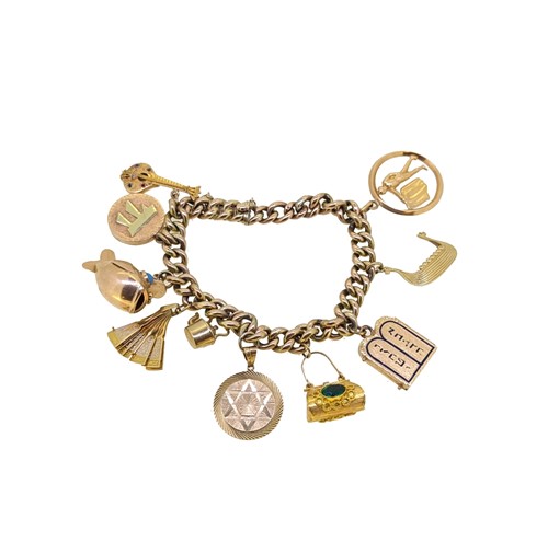 Lot 196 - A charm bracelet