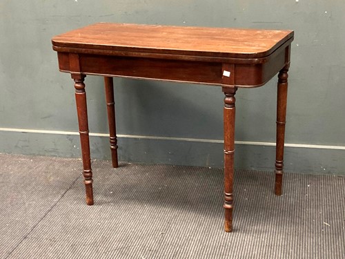 Lot 822 - A Regency mahogany fold over top tea table on...