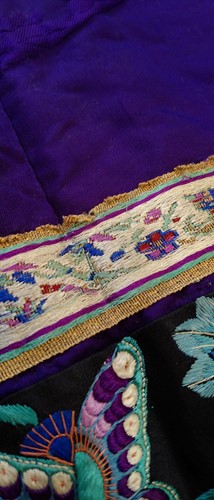 Lot 55 - A Chinese purple silk summer robe, circa 1900