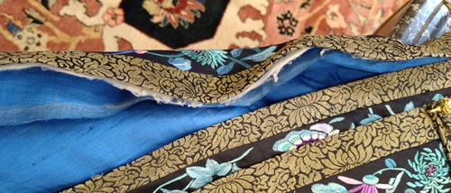 Lot 55 - A Chinese purple silk summer robe, circa 1900