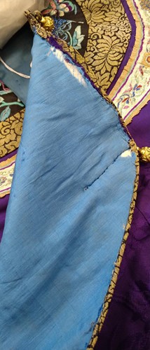 Lot 55 - A Chinese purple silk summer robe, circa 1900