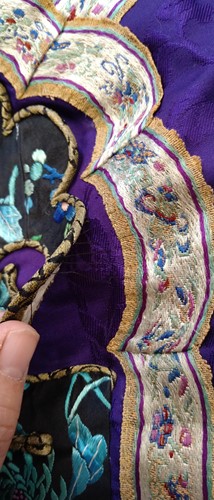 Lot 55 - A Chinese purple silk summer robe, circa 1900