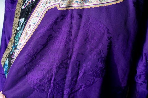 Lot 55 - A Chinese purple silk summer robe, circa 1900