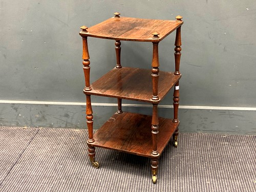 Lot 839 - A rosewood three tier small stand and a two...