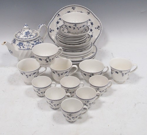 Lot 24 - A part blue and white Royal Doulton tea...