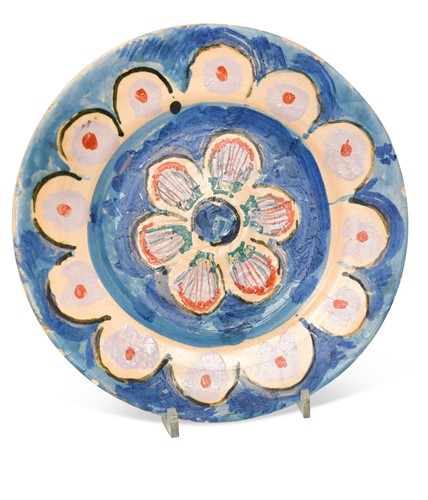 Lot 65 - Quentin Bell (1910-1996), a painted pottery plate