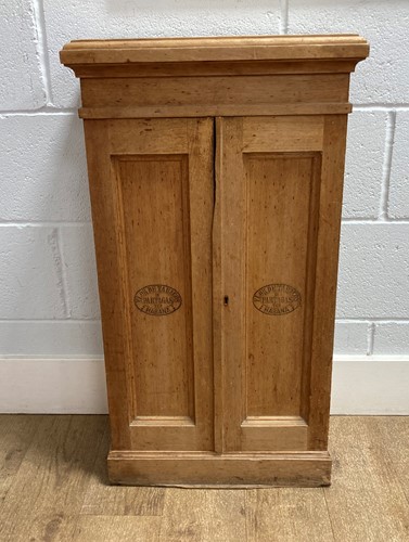 Lot 893 - A pine two door cigar cabinet, 82 x 46 x 26cm