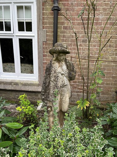 Lot 843 - A stone garden figure of a gentleman, 19th century
