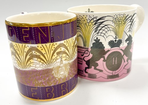 Lot 41 - Eric Ravilious for Wedgwood, a Queen Elizabeth II commemorative coronation mug, 1953