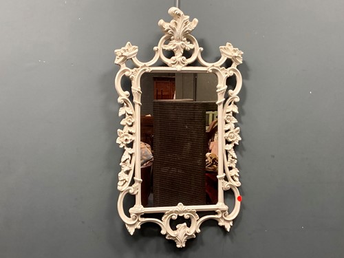 Lot 828 - A George III rococo style wall mirror, modern,...