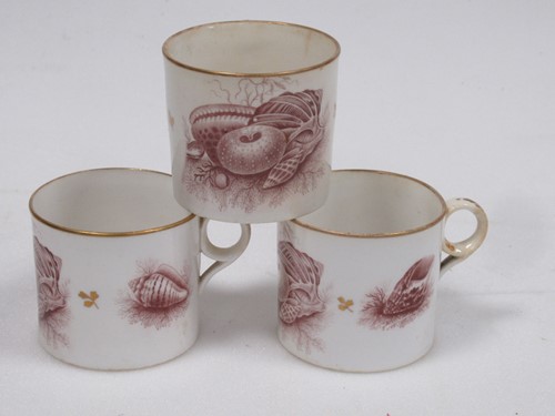 Lot 120 - Three  Minton coffee cans with Sevres marks,...