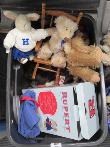 Lot 208 - Teddy bears (modern) - Steiff bear and Rupert...