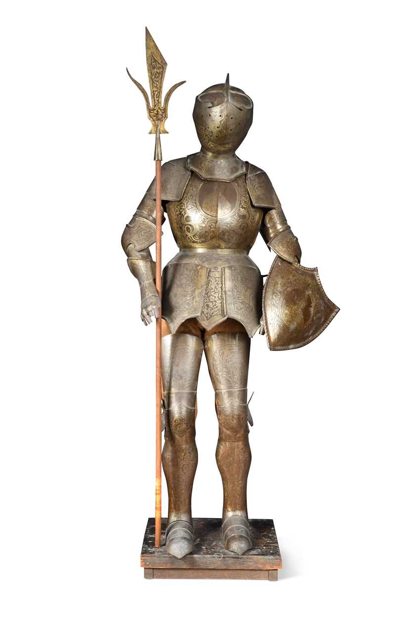 Lot 545 - A suit of miniature Maximilian style armour, probably late 19th century