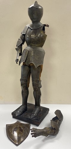 Lot 545 - A suit of miniature Maximilian style armour, probably late 19th century