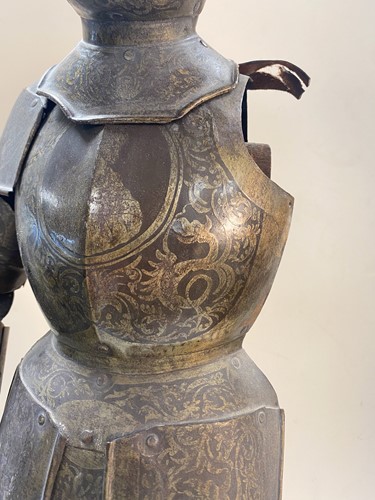 Lot 545 - A suit of miniature Maximilian style armour, probably late 19th century