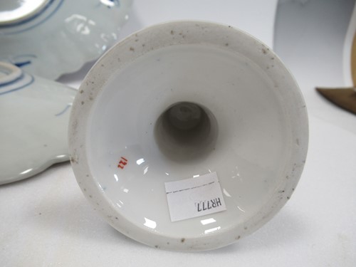 Lot 135 - A large Italian blue and white painted vase by...
