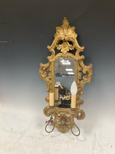 Lot 896 - A giltwood Venetian style girandole, 69 x 33cm