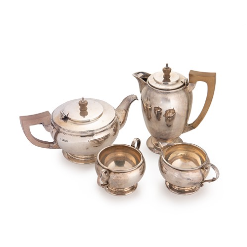 Lot 661 - An Elizabeth II silver 4-piece tea set