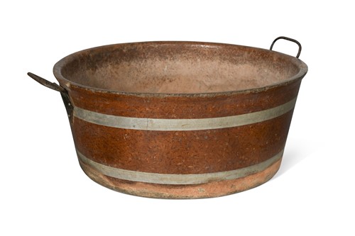 Lot 503 - A large French faux-bois patisserie maker's bowl, early 20th century