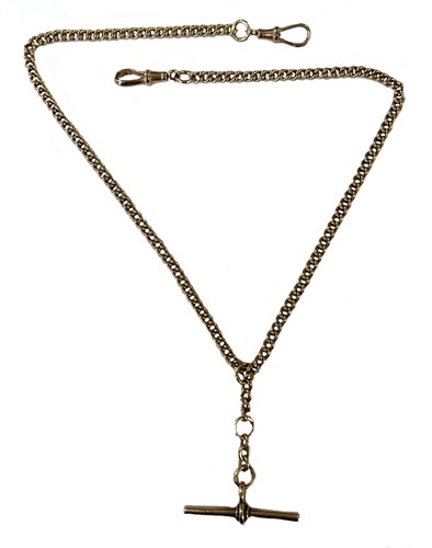 Lot 341 - An early 20th century 9ct gold 'Albert' watch chain