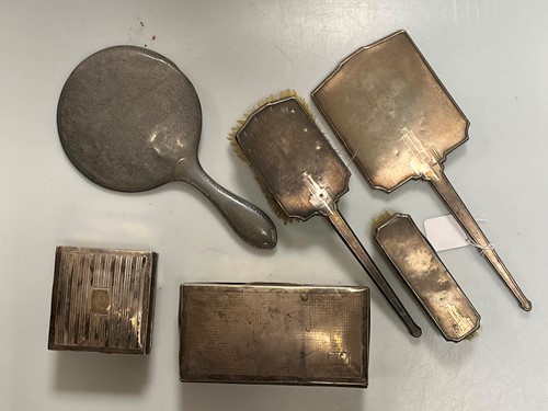 Lot 320 - A small collection of silver including two...