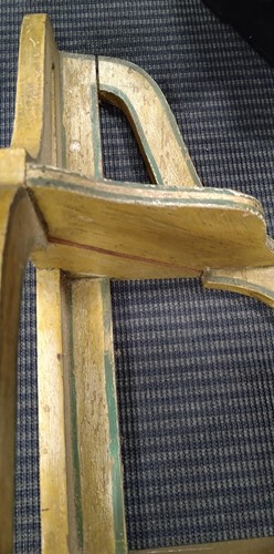 Lot 843 - A small elm rustic table with three legs and a...