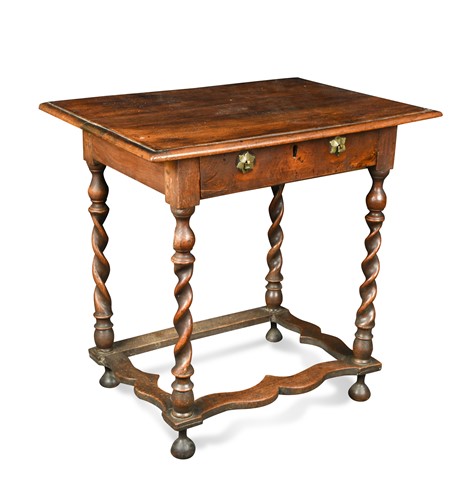 Lot 420 - A walnut side table, 18th century