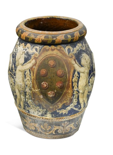 Lot 436 - A large Continental terracotta vase, late 19th or early 20th century